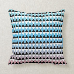 Tribal Aztec Ombre Pattern Throw Pillow
