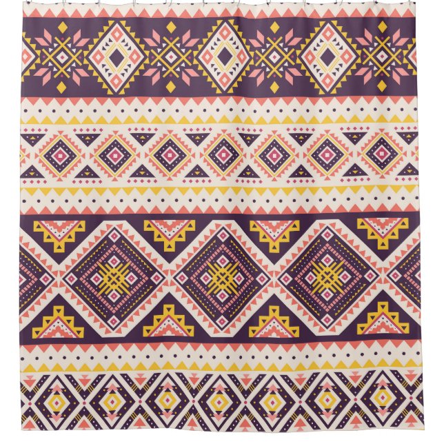 Tribal Aztec striped, geometric pattern. (Front)
