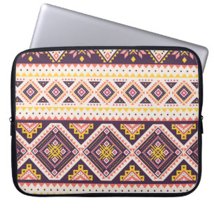 Tribal Aztec striped, geometric pattern. Laptop Sleeve