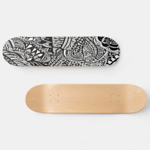 Tribal b/w skateboard