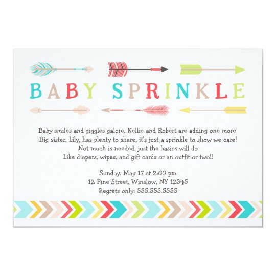 Tribal Baby Sprinkle neutral gender shower invites