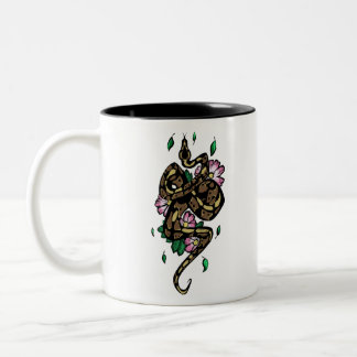 Tribal Ball Python Two-Tone Coffee Mug