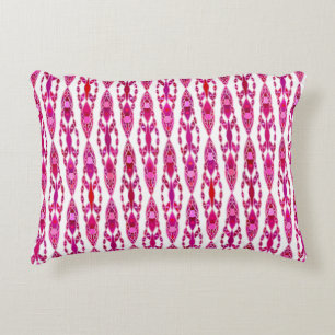 Tribal Batik - Burqundy and Fuchsia Pink Accent Pillow