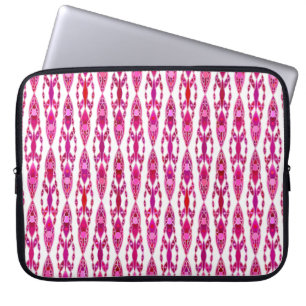 Tribal Batik - Burqundy and Fuchsia Pink Laptop Sleeve