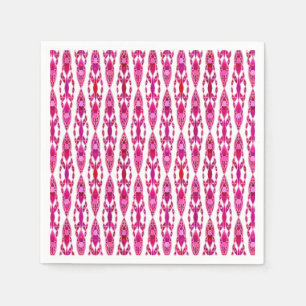 Tribal Batik - Burqundy and Fuchsia Pink Napkin