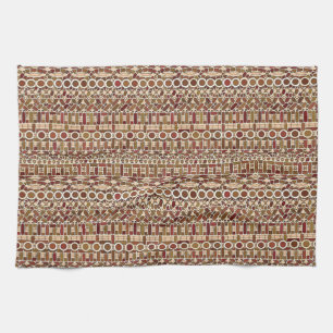 Tribal Batik - earth tone neutrals Kitchen Towel