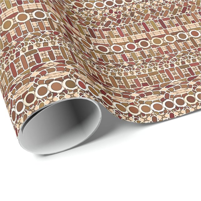 Tribal Batik - earth tone neutrals Wrapping Paper (Roll Corner)