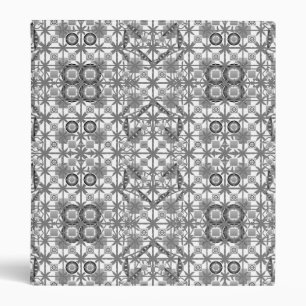 Tribal Batik - grey / grey, black and white Binder