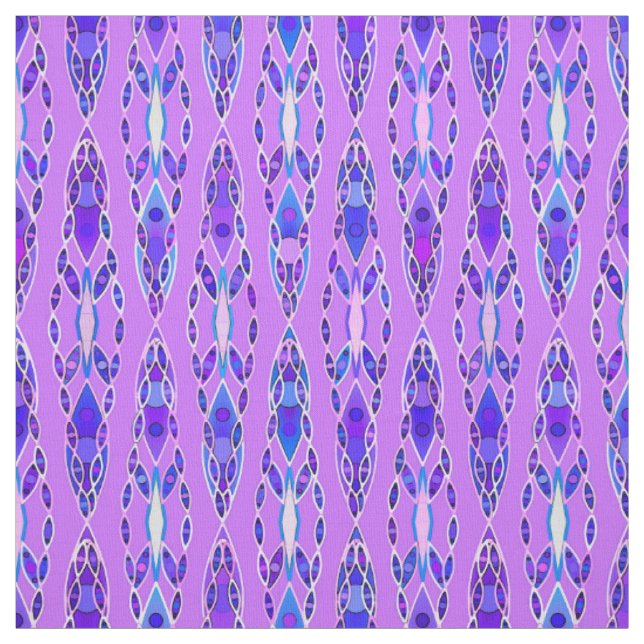 Tribal Batik - Lavender, Blue and Violet Fabric (Swatch)