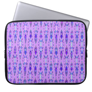 Tribal Batik - Lavender, Blue and Violet Laptop Sleeve