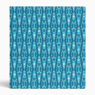 Tribal Batik - Ocean Blue and Aqua Binder