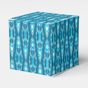 Tribal Batik - Ocean Blue and Aqua Favor Box