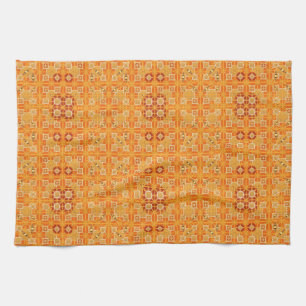 Tribal Batik - shades of amber and brown Kitchen Towel