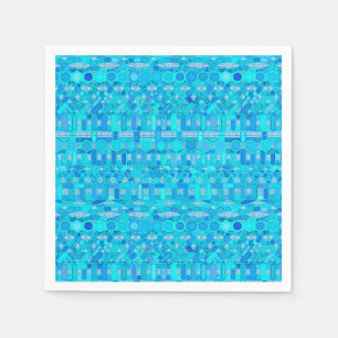 Tribal Batik - shades of blue Napkin