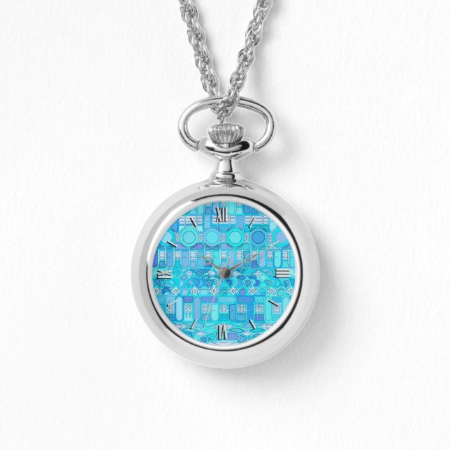 Tribal Batik - shades of blue Watch (Front)