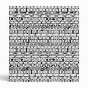 Tribal Batik - shades of grey / grey Binder