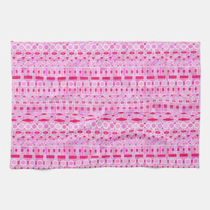 Tribal Batik - shades of pink Kitchen Towel