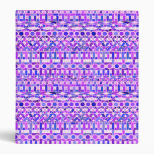 Tribal Batik - shades of violet purple Binder