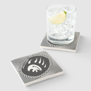 Tribal Bear Art Drink Coasters Native Bear Coaster