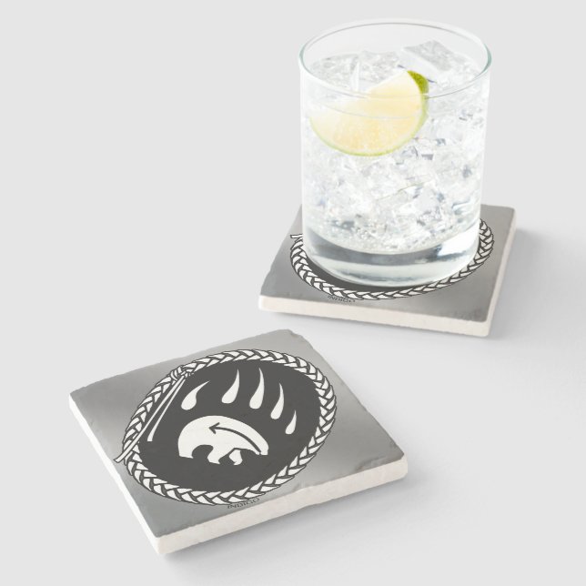 Tribal Bear Art Drink Coasters Native Bear Coaster (Side)