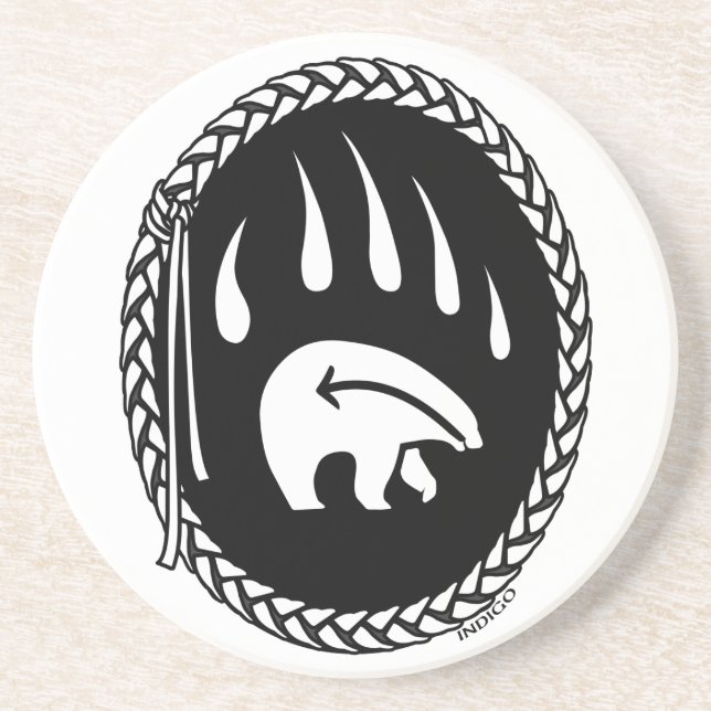 Tribal Bear Art Gifts Native Art Wildlife Coasters (Front)