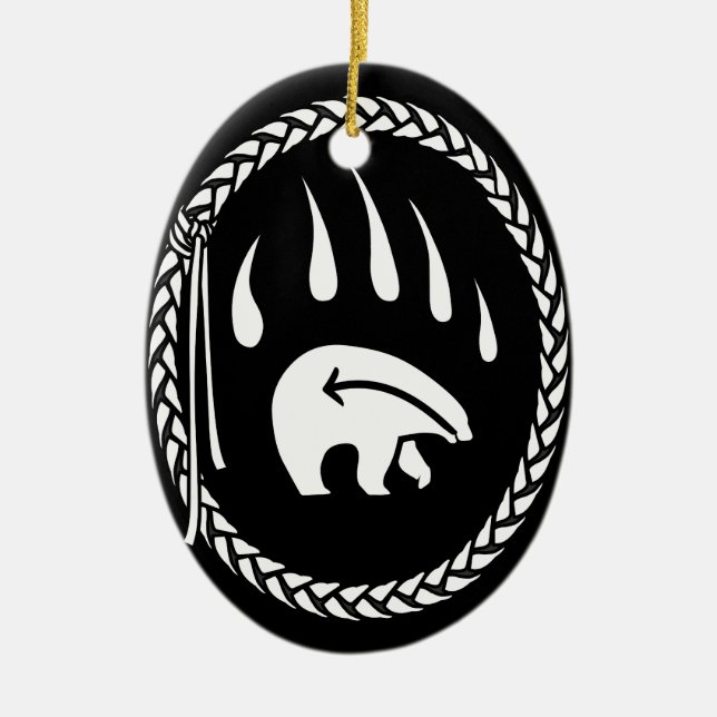 Tribal Bear Art Ornament Custom Bear Keepsake (Front)