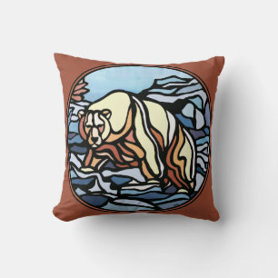 Tribal Bear Art Pillow First Nations Bears Pillow