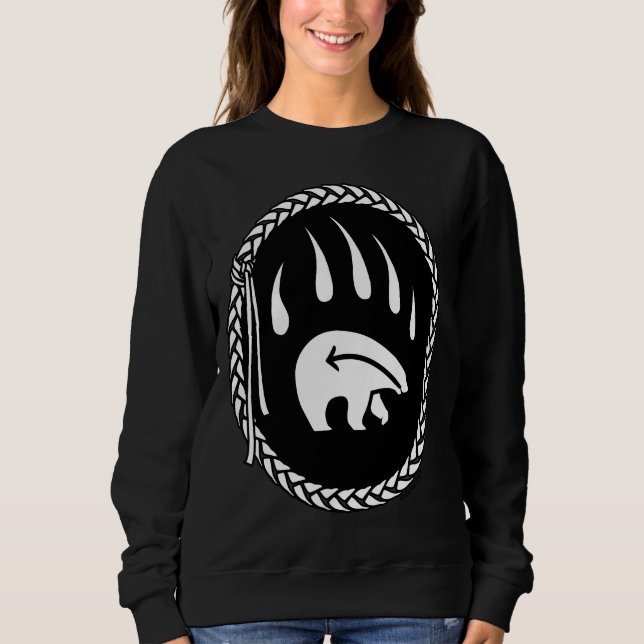 Tribal Bear Art Sweatshirt Native Bear Claw Sweats (Front)