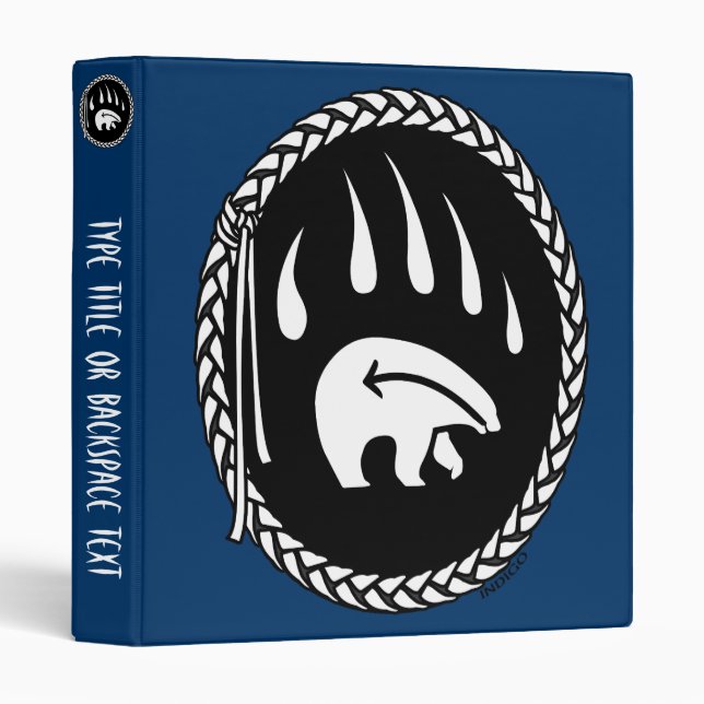 Tribal Bear Binder Native Art Binder Photo Album (Front/Spine)