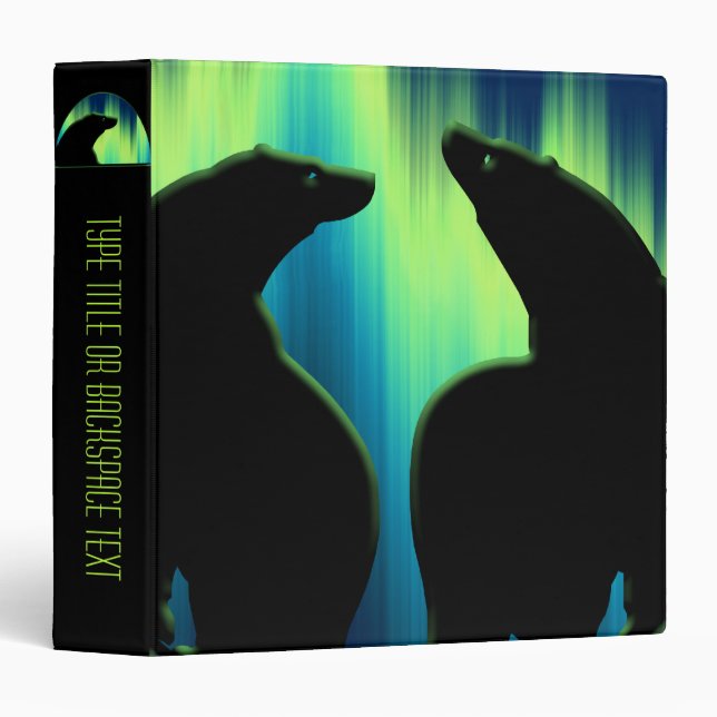 Tribal Bear Binder Native Art School Supplies (Front/Spine)