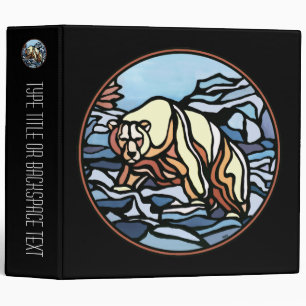 Tribal Bear Binder Native Art School Supplies