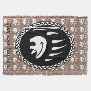 Tribal Bear Blanket Native Bear Claw Throw Blanket