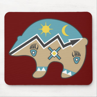 Tribal  Bear Design Mouse Pad