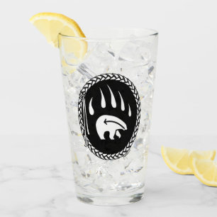 Tribal Bear Glass Bear Claw Glasses Personalize