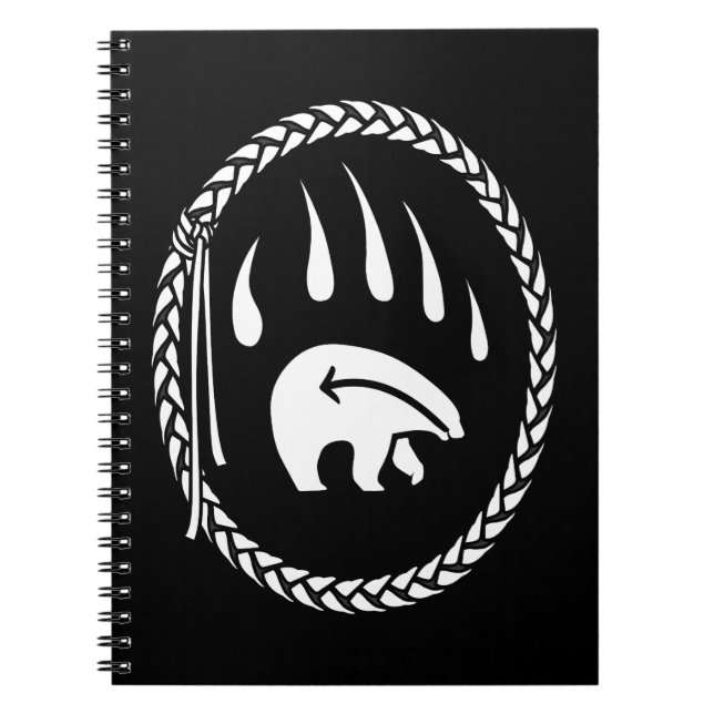 Tribal Bear Journal Custom Native Art Notebook (Front)