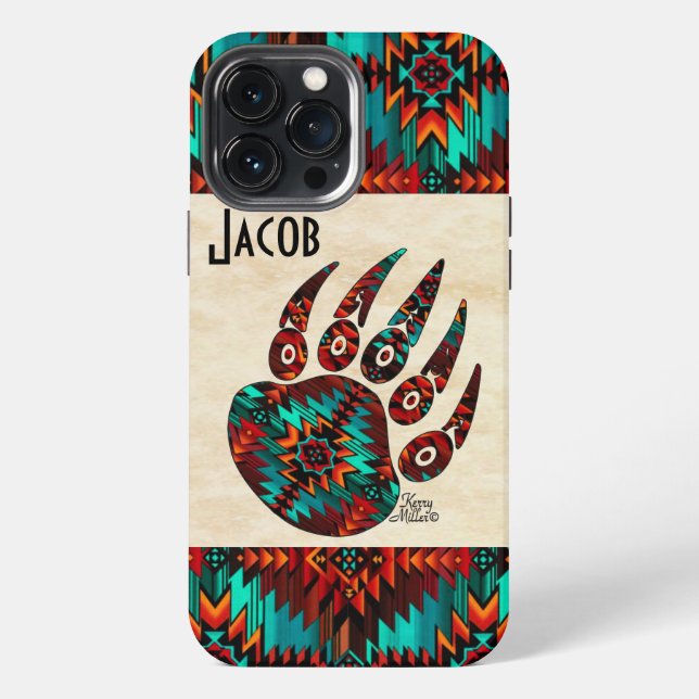 Tribal Bear Paw iPhone Case (Back)