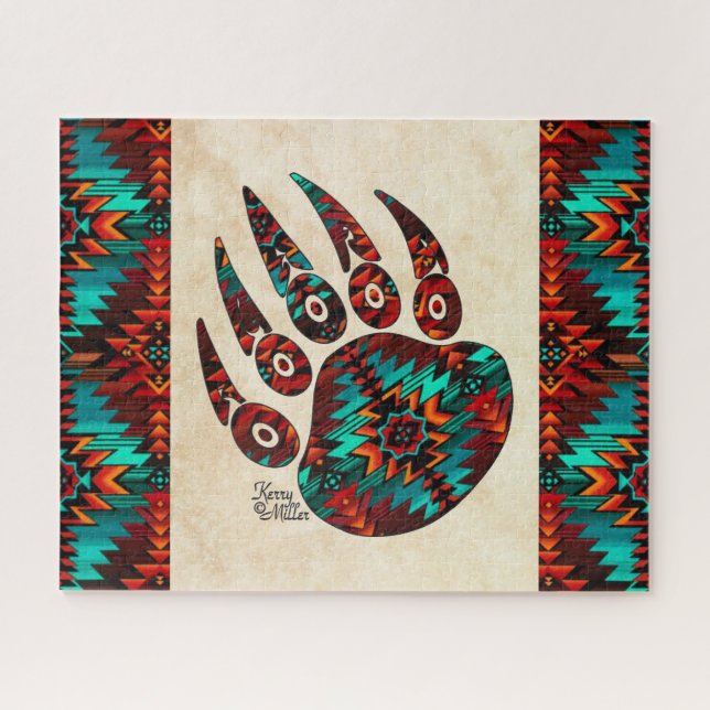 Tribal Bear Paw Jigsaw Puzzle (Horizontal)