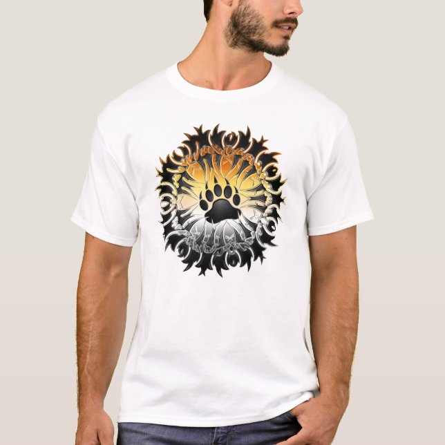 Tribal Bear Pride Paw T-Shirt (Front)
