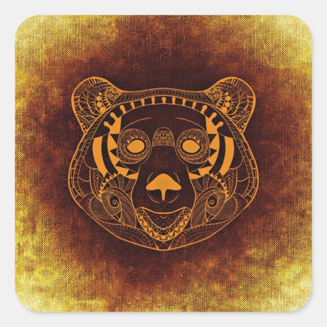 tribal bear stickers (Front)