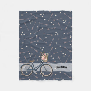 tribal Bike Fleece Blanket
