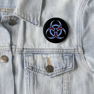 Tribal Biohazard Symbol Button