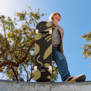 Tribal Black and Gold   Skateboard