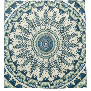Tribal Blue Green Mandala