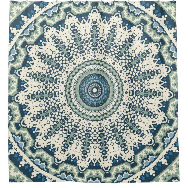 Tribal Blue Green Mandala (Front)