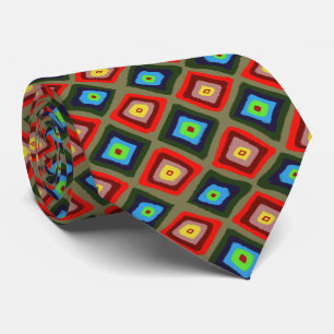 Tribal Bold Colours Diamond Pattern Tie