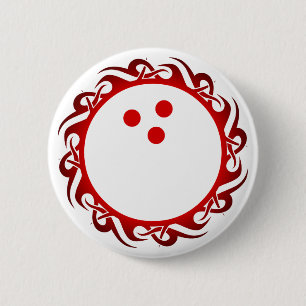 tribal bowling 2 inch round button