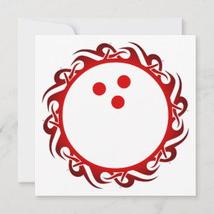 tribal bowling ball invitation