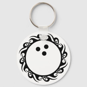 tribal bowling keychain