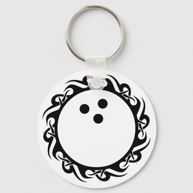 tribal bowling keychain (Front)