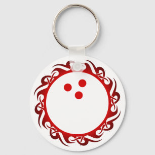 tribal bowling keychain